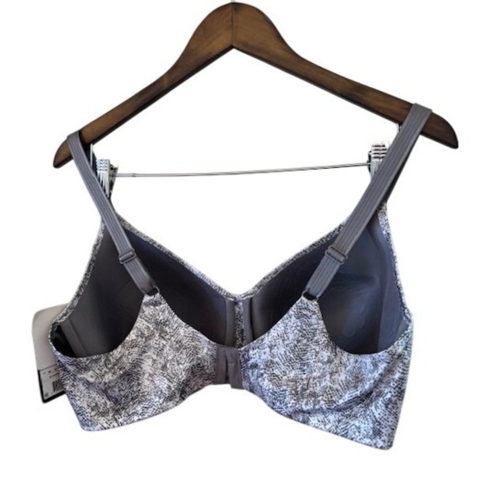 Beauty by Bali Smoothing Full Coverage Bra 42D Grey Animal Print NEW - Picture 4 of 5